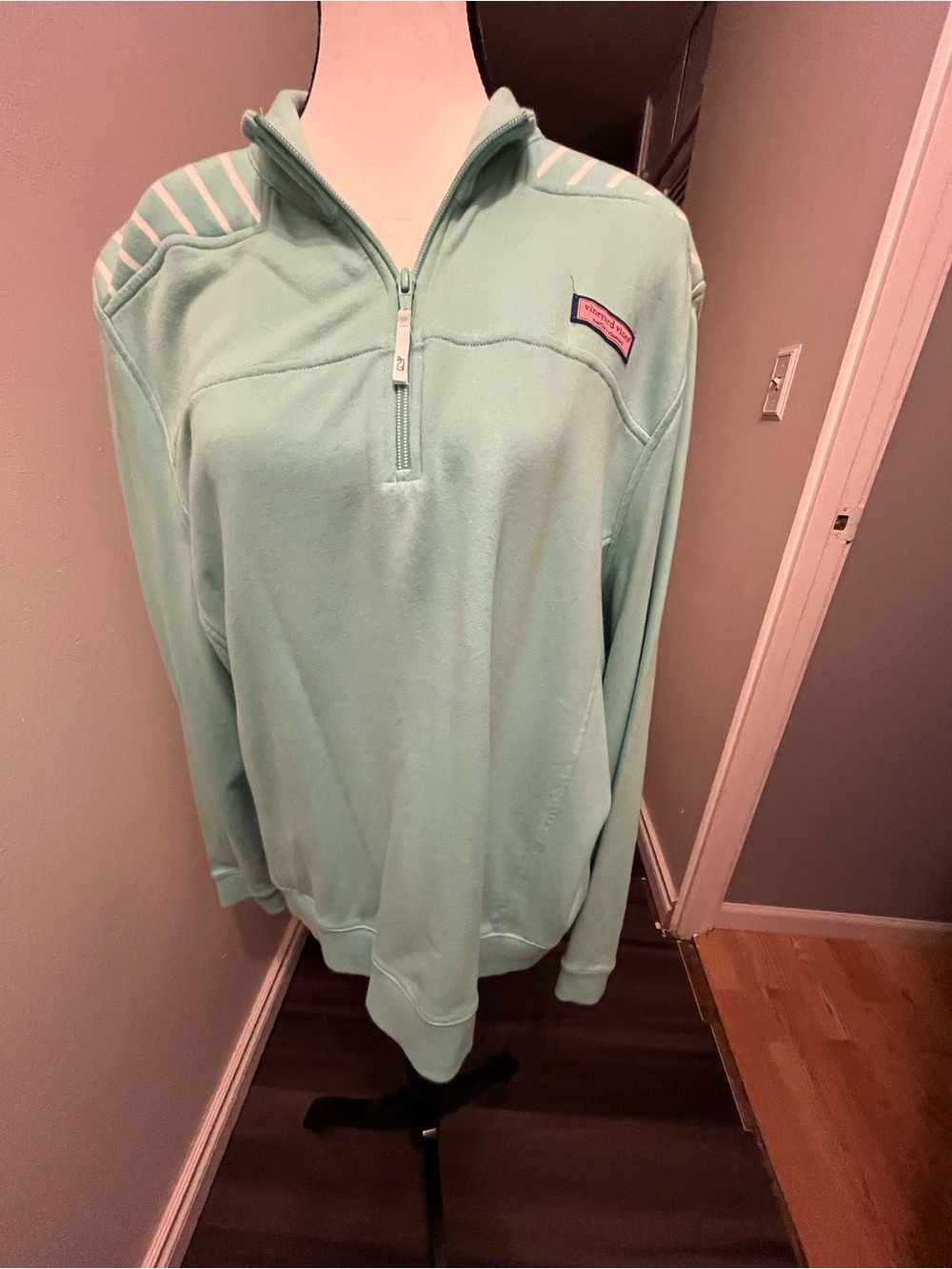 Vineyard Vines Mint Green Women's Quarter-Zip Pullover
